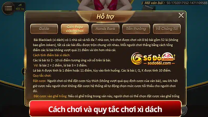 Cách chơi và quy tắc chơi xì dách