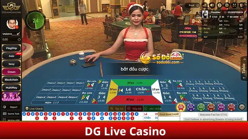 Chơi fantan tại DG Live Casino