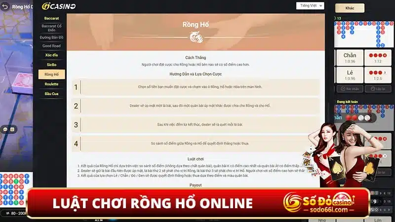 Luật chơi rồng hổ online