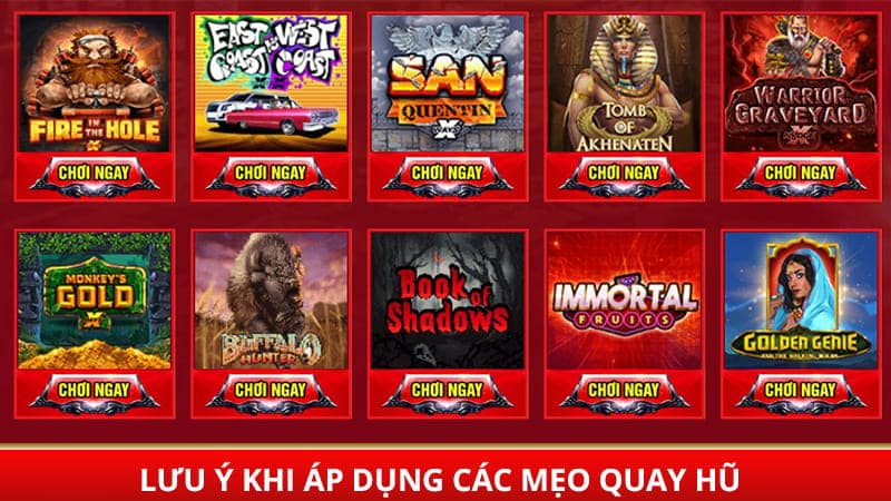 Lưu ý khi áp dụng các mẹo quay hũ